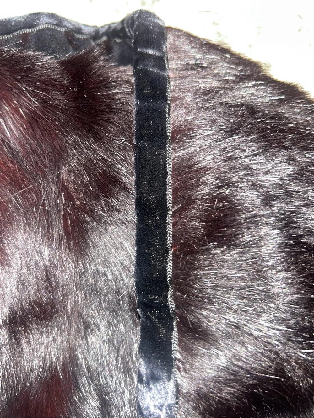 Vintage Jones Black Genuine Fur Stole Cape Wrap Satin Lined Old Hollywood
